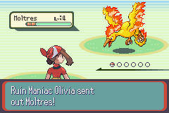 Ruin Maniac Olivia has sent out a level 4 Moltres
