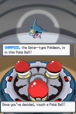 One of the starters in Elm's lab is Sharpedo