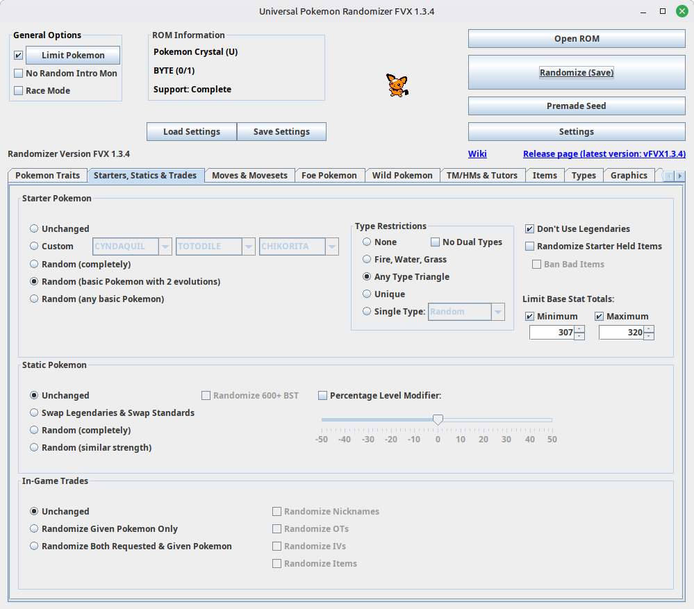the Randomizer's GUI